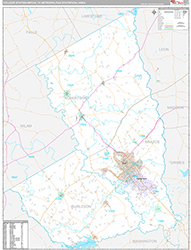 College Station-Bryan Metro Area Wall Map Premium Style 2026